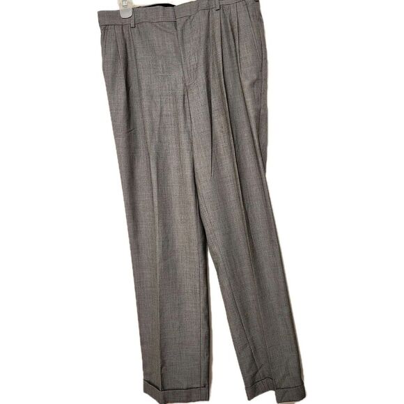 Dockers Dress Pants Mens Size 34 X 32 Gray Pleated - Picture 1 of 7